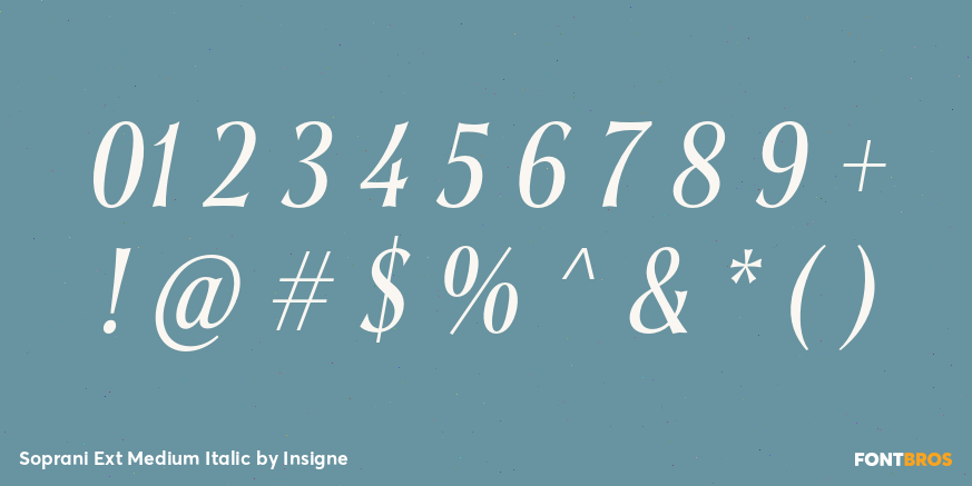 Soprani Ext Medium Italic Font Poster #4