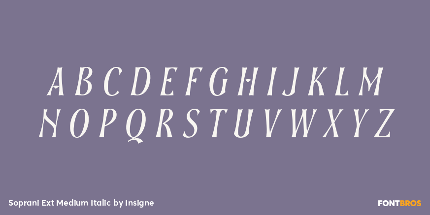 Soprani Ext Medium Italic Font Poster #1