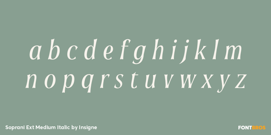Soprani Ext Medium Italic Font Poster #1