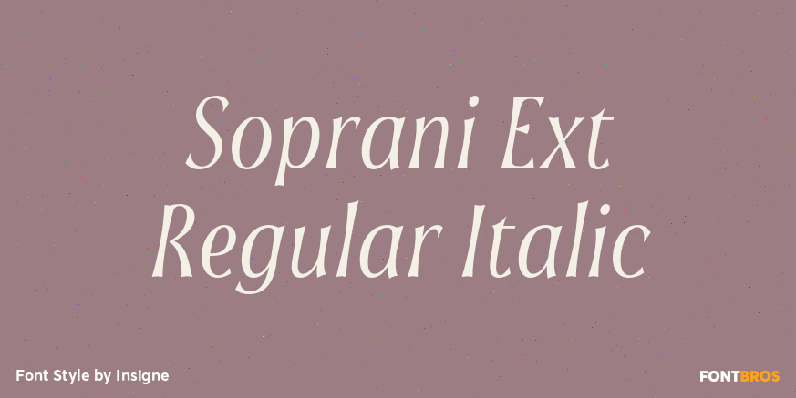 Soprani Ext Regular Italic Font Poster #1