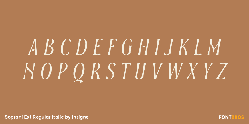 Soprani Ext Regular Italic Font Poster #2