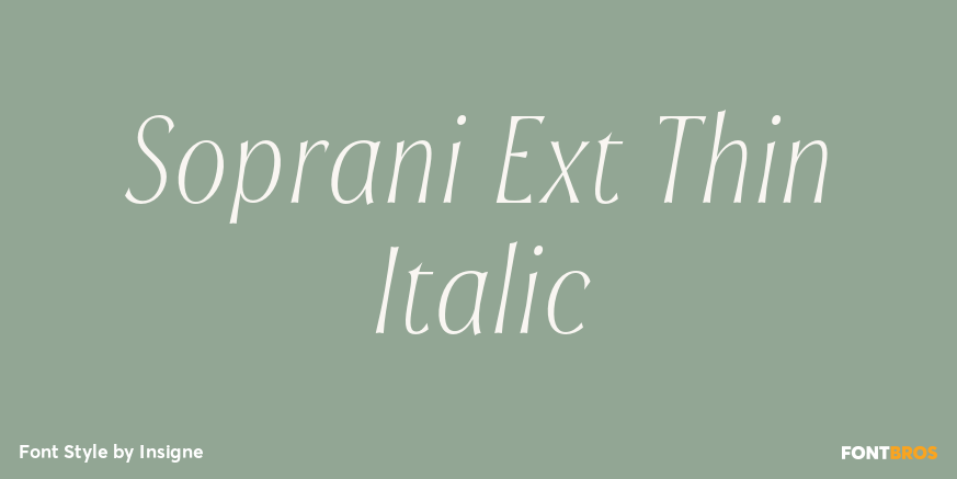 Soprani Ext Thin Italic Poster