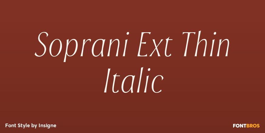 Soprani Ext Thin Italic Poster