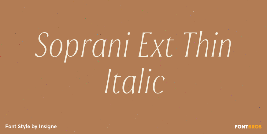 Soprani Ext Thin Italic Poster