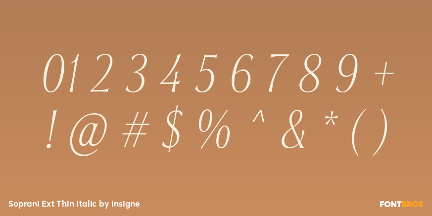 Soprani Ext Thin Italic Font Poster #1