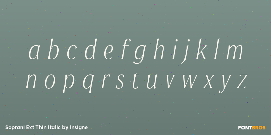 Soprani Ext Thin Italic Font Poster #3