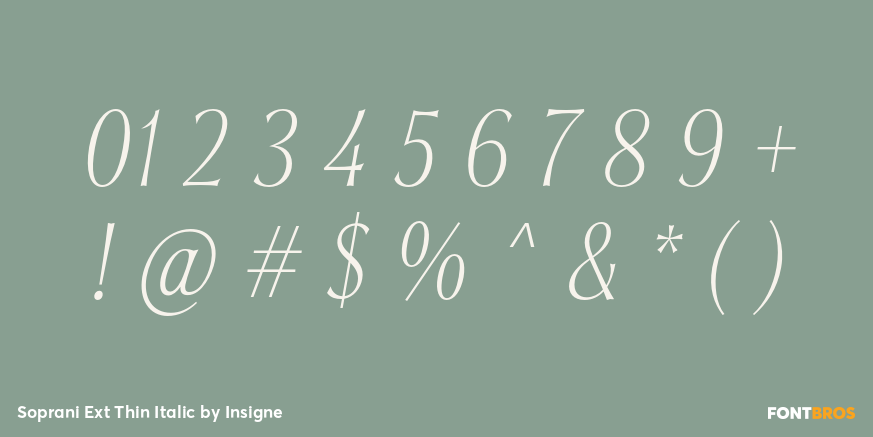 Soprani Ext Thin Italic Font Poster #4