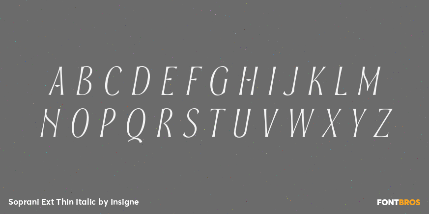 Soprani Ext Thin Italic Font Poster #1