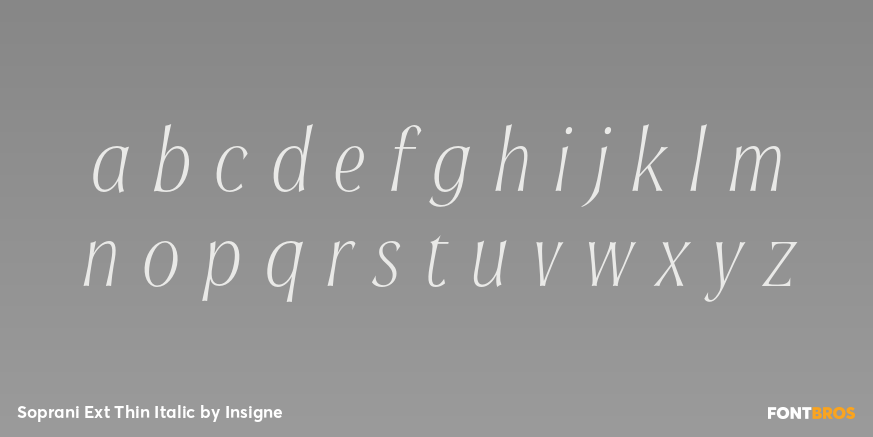 Soprani Ext Thin Italic Font Poster #1
