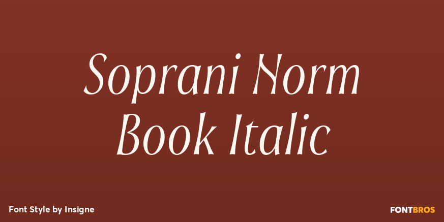 Soprani Norm Book Italic Poster