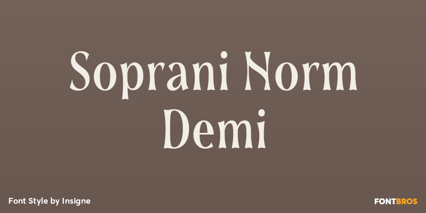 Soprani Norm Demi Font Poster #1