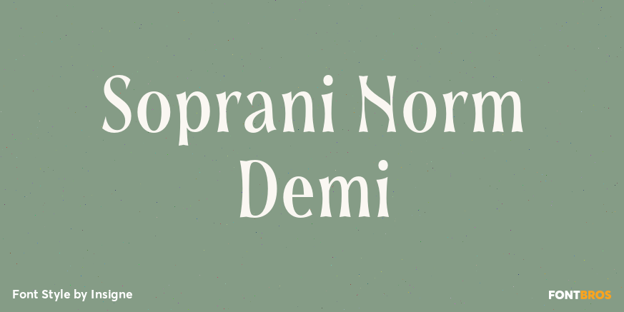 Soprani Norm Demi Font Poster #1