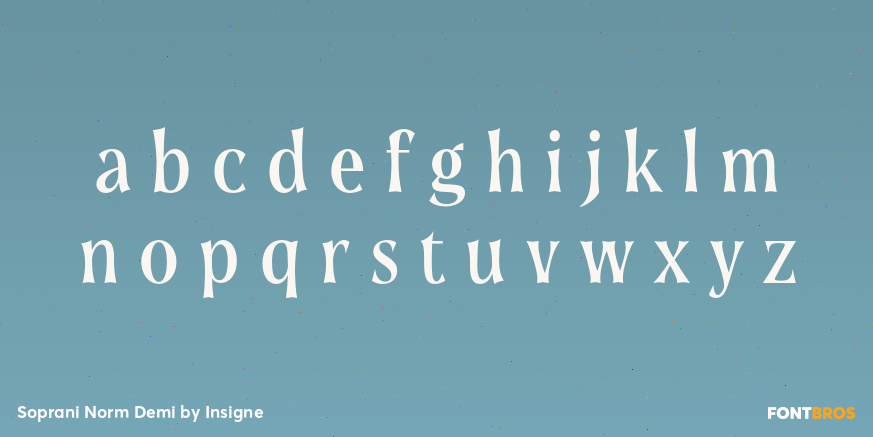 Soprani Norm Demi Font Poster #1