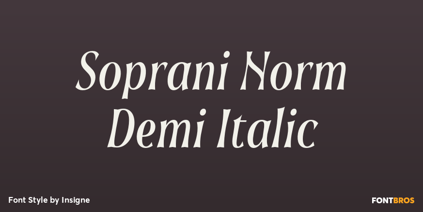 Soprani Norm Demi Italic Poster