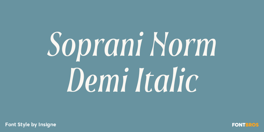 Soprani Norm Demi Italic Poster
