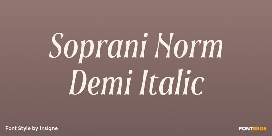 Soprani Norm Demi Italic Poster