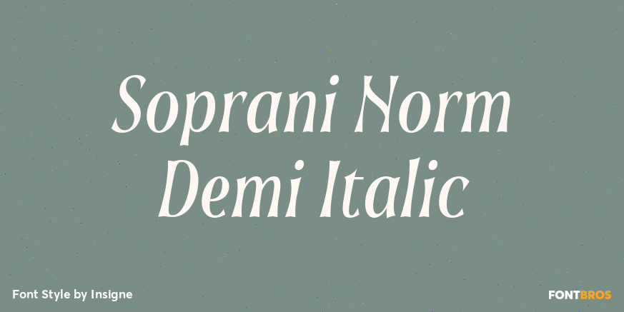 Soprani Norm Demi Italic Poster