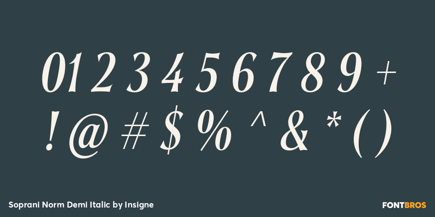 Soprani Norm Demi Italic Font Poster #1