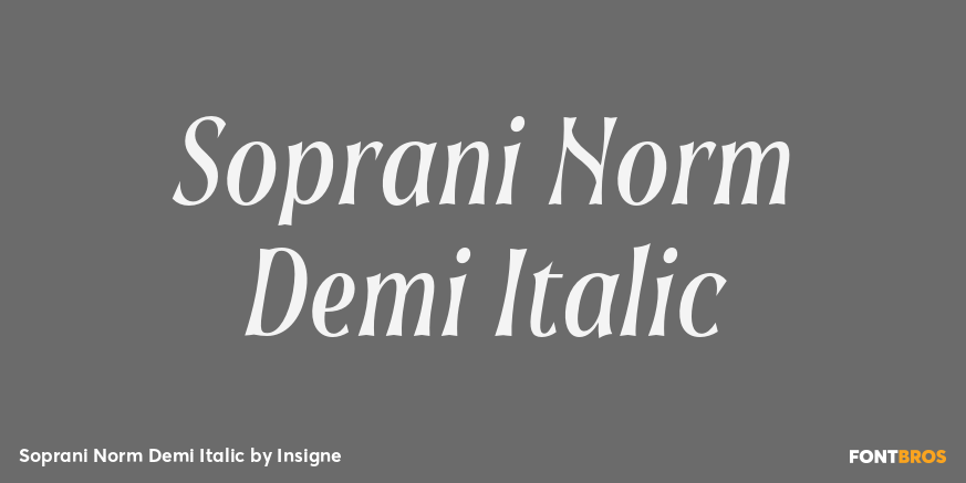 Soprani Norm Demi Italic Poster