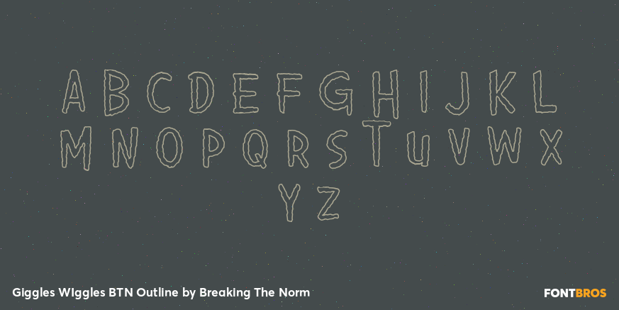 Giggles WIggles BTN Outline Font Poster #1
