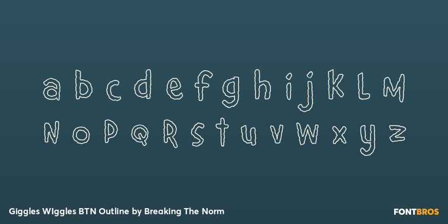 Giggles WIggles BTN Outline Font Poster #1