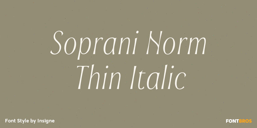 Soprani Norm Thin Italic Poster