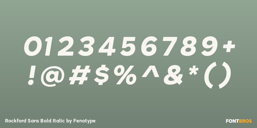 Rockford Sans Bold Italic Font Poster #1