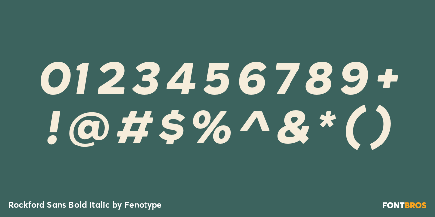 Rockford Sans Bold Italic Font Poster #4