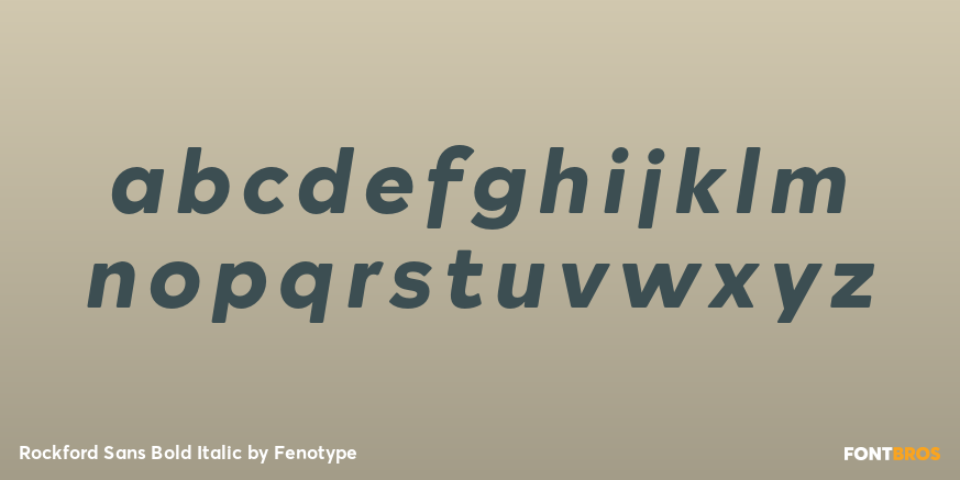 Rockford Sans Bold Italic Font Poster #1