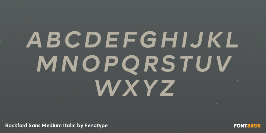 Rockford Sans Medium Italic Font Poster #2