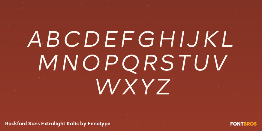 Rockford Sans Extralight Italic Font Poster #2