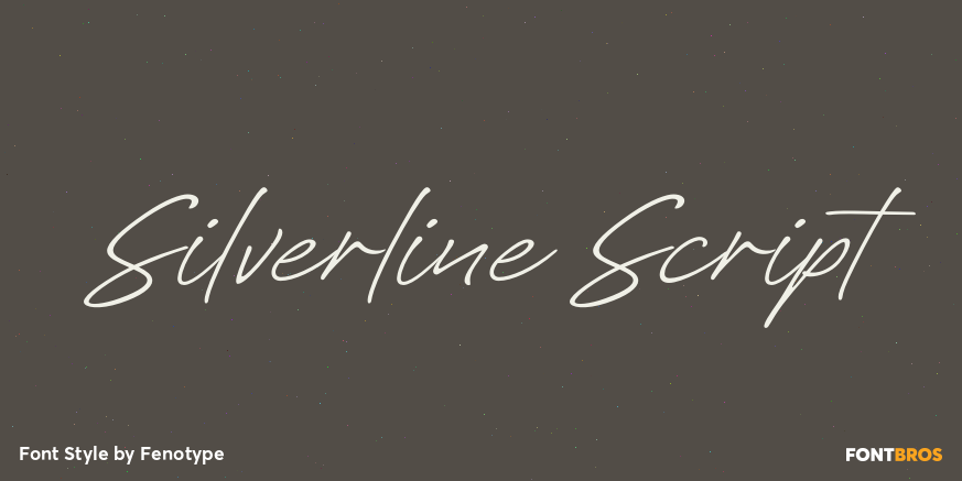 Silverline Script Poster