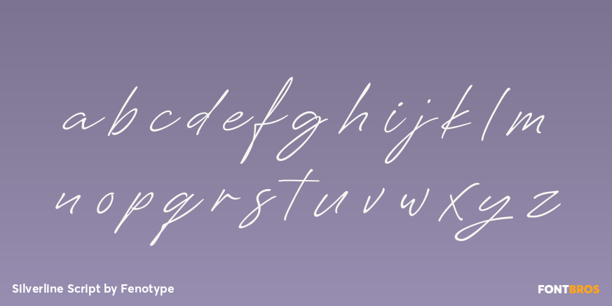 Silverline Script Font Poster #3