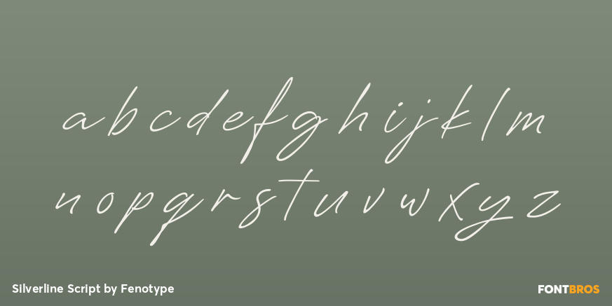 Silverline Script Font Poster #3
