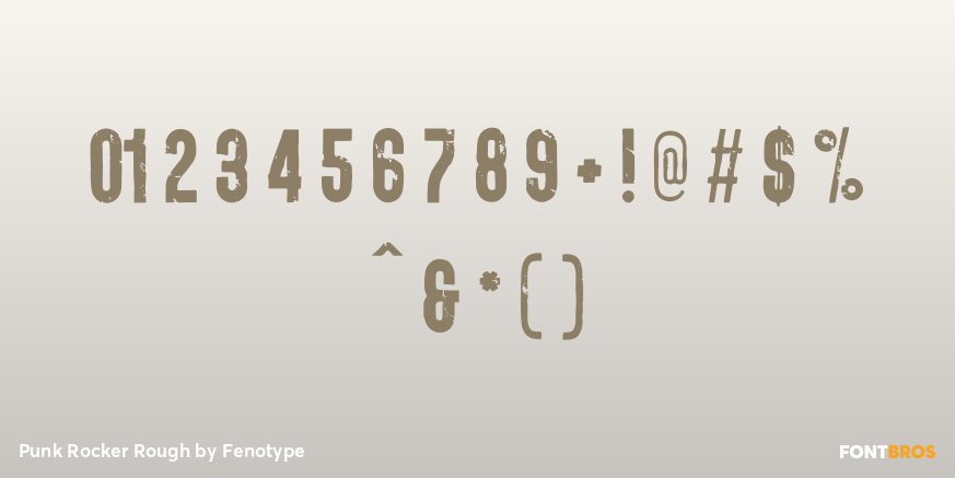 Punk Rocker Rough Font Poster #1