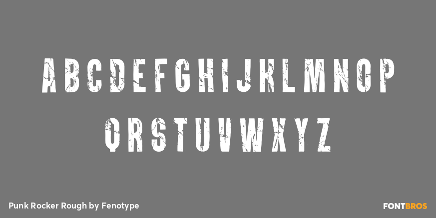 Punk Rocker Rough Font Poster #2