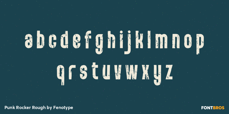 Punk Rocker Rough Font Poster #3
