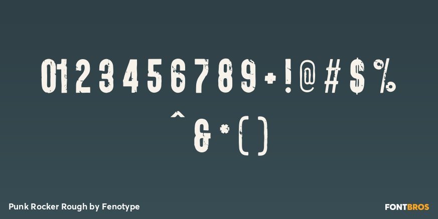 Punk Rocker Rough Font Poster #4