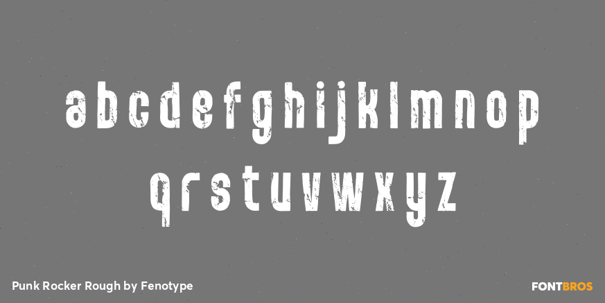 Punk Rocker Rough Font Poster #1
