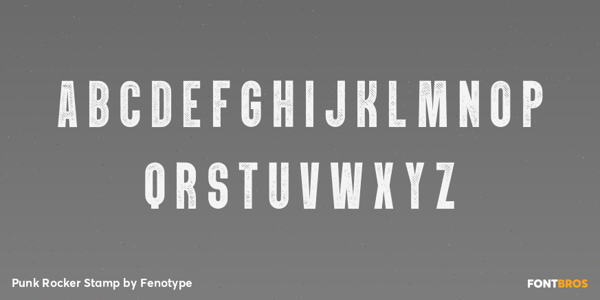 Punk Rocker Stamp Font Poster #2