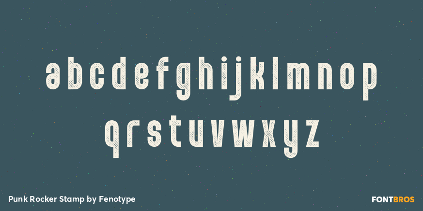 Punk Rocker Stamp Font Poster #3