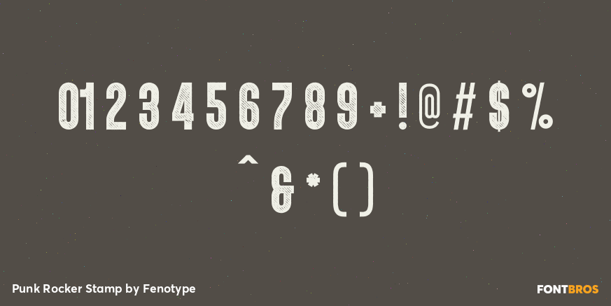 Punk Rocker Stamp Font Poster #4