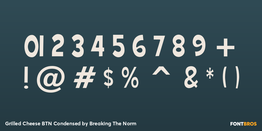 Grilled Cheese BTN Condensed Font Poster #1