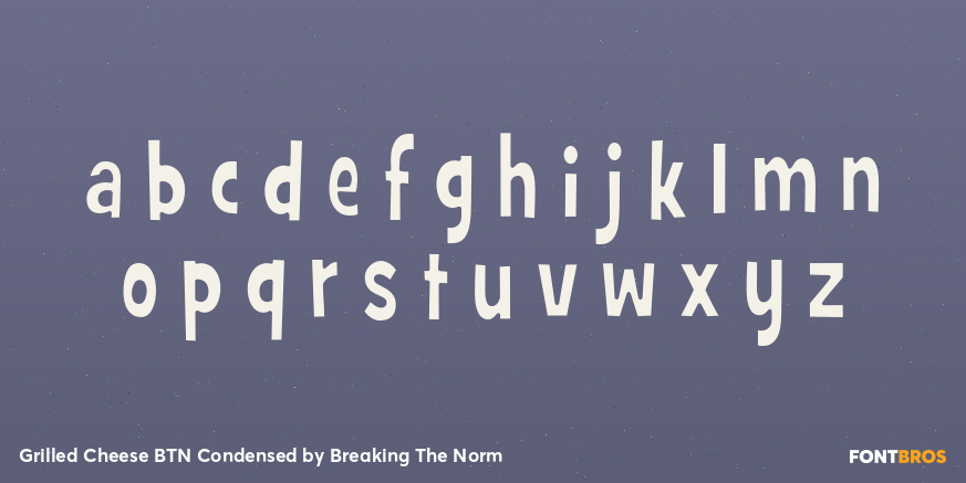 Grilled Cheese BTN Condensed Font Poster #3