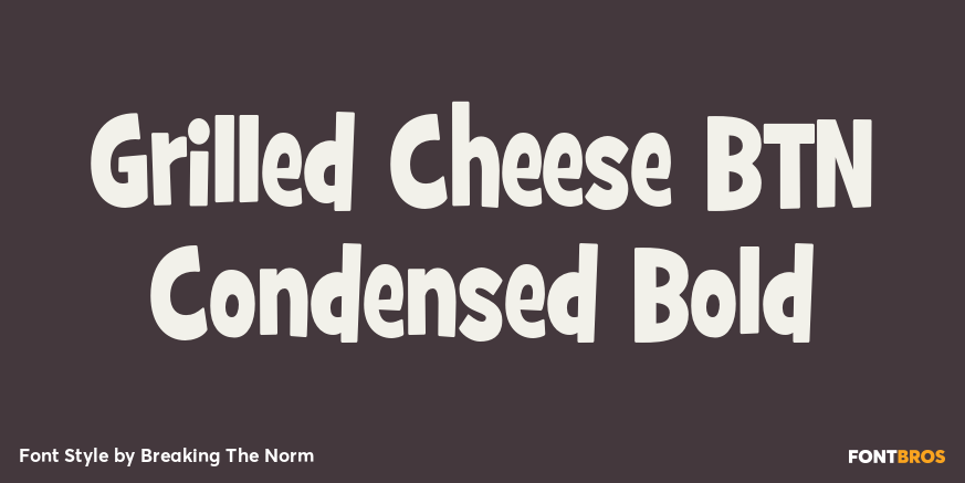 Grilled Cheese BTN Condensed Bold Poster