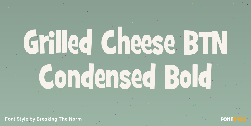 Grilled Cheese BTN Condensed Bold Poster