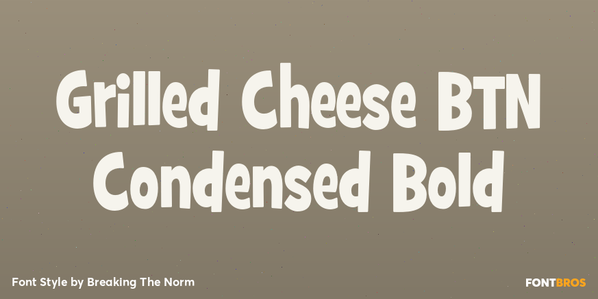 Grilled Cheese BTN Condensed Bold Poster