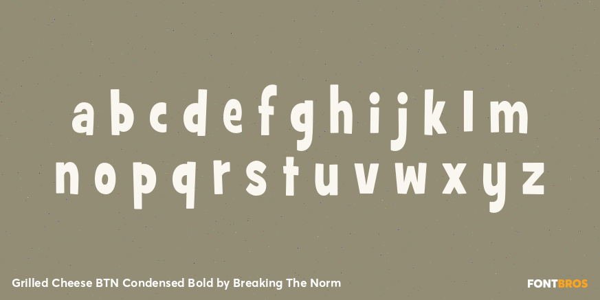 Grilled Cheese BTN Condensed Bold Font Poster #3