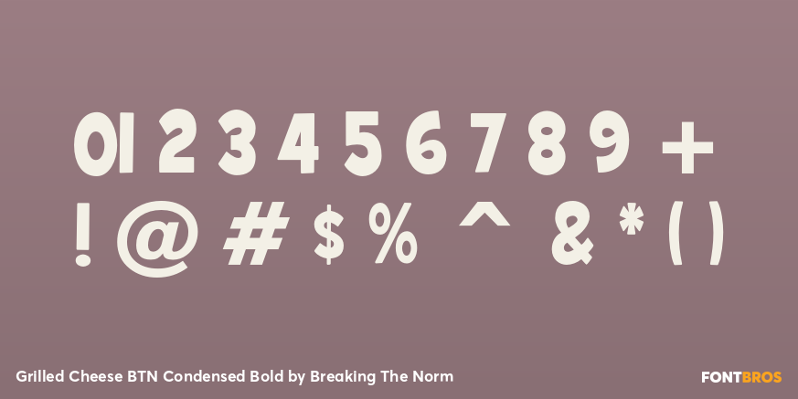 Grilled Cheese BTN Condensed Bold Font Poster #4