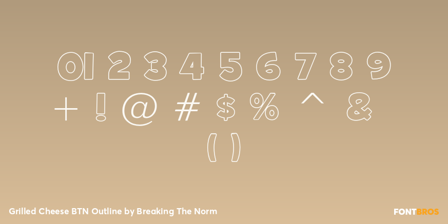 Grilled Cheese BTN Outline Font Poster #4